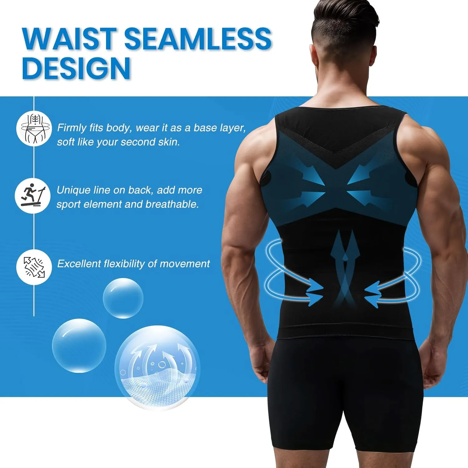Slimming Undershirt Shapewear Gynecomastia Compression Shirt Men Body Shaper