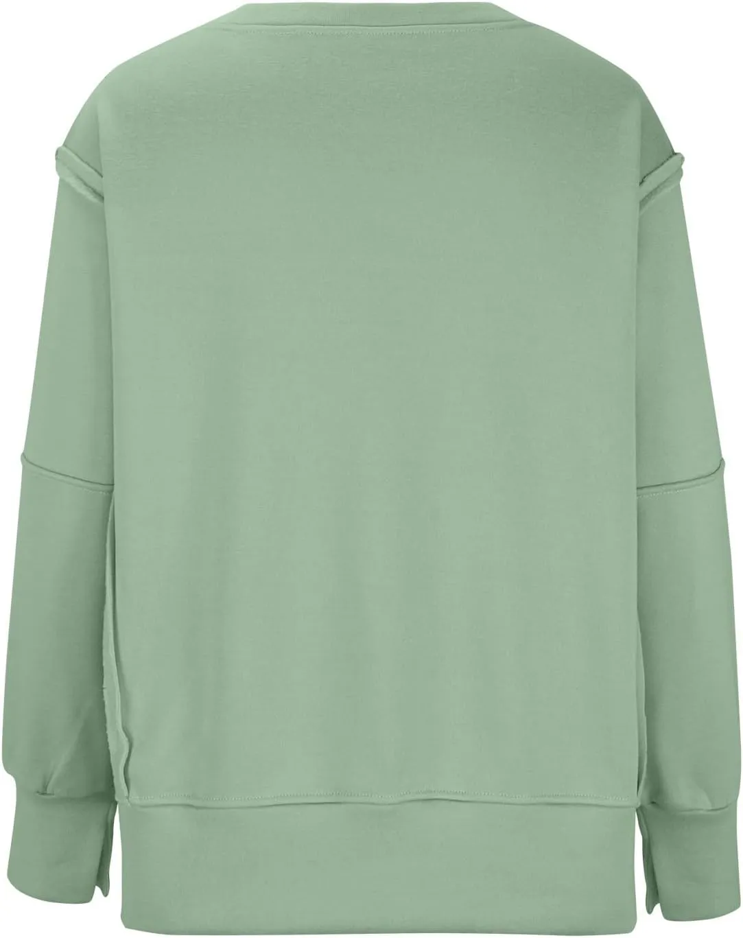 SMIDOW Womens Oversized Crewneck Sweatshirts Hoodies Fall 2023 Fashion Warm Y2k Clothes Casual Slit Sloucthy Pullover Tops