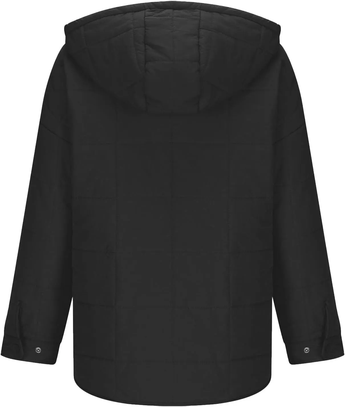SMIDOW Womens Oversized Puffer Jacket Quilted Dolman Hoodies Lightweight Button Down Hooded Pullover Fall Winter Warm Clothes