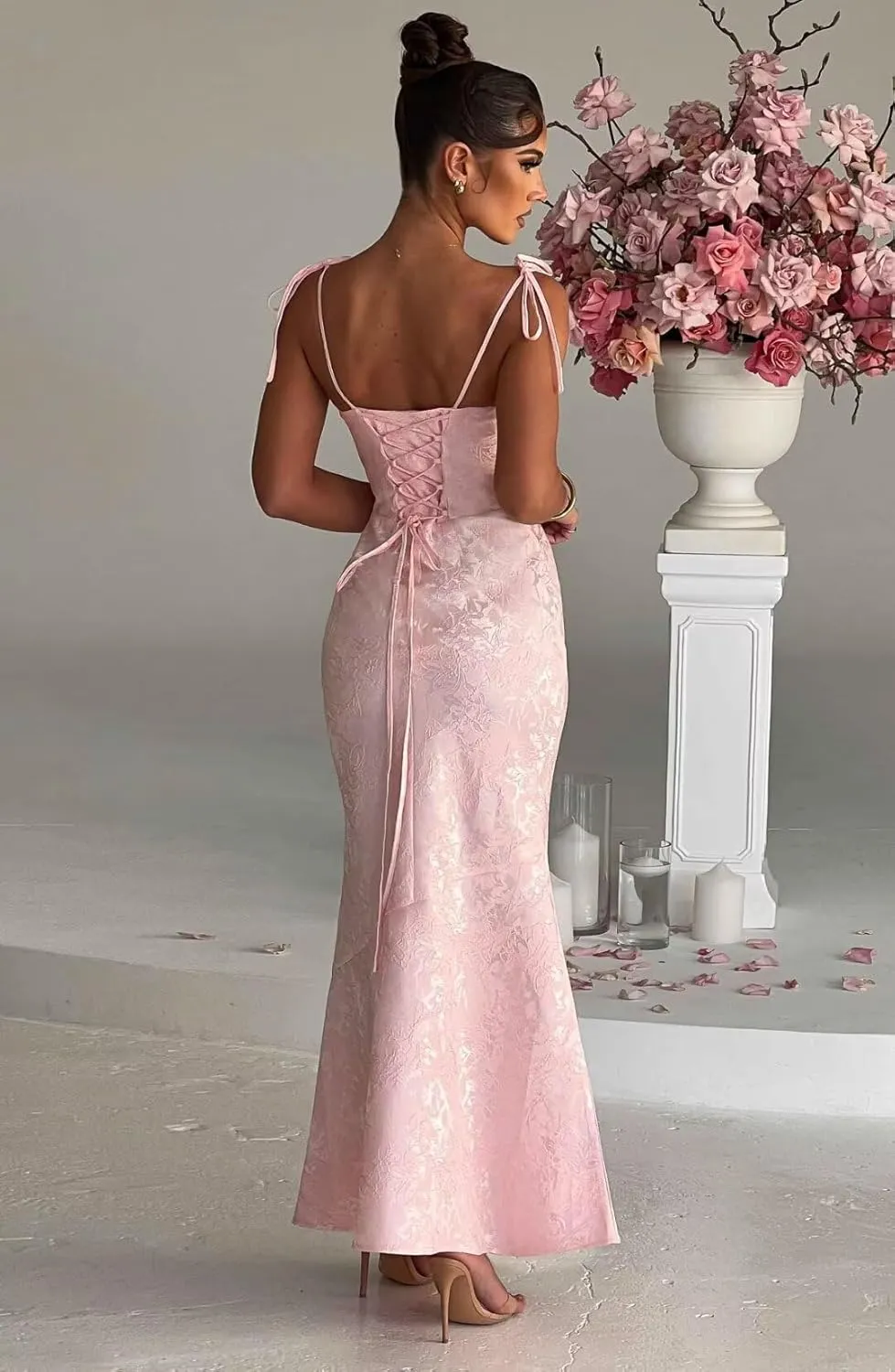 Spaghetti Straps Tulle Prom Dress 2025 Corset Mermaid Midi Cocktail Pary Dress