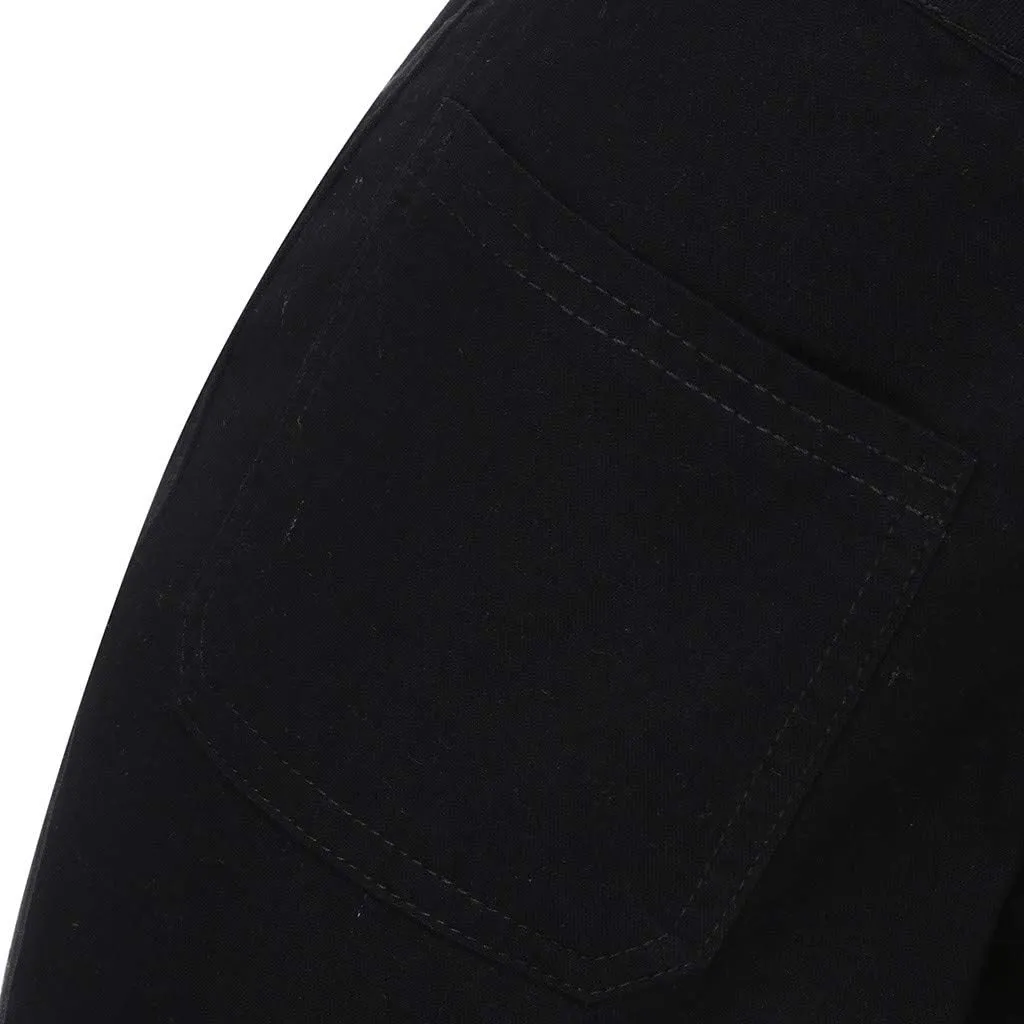Straight Leg Jeans for Women Jeans Poket Pants Mid Casual Denim Lace Women's Jeans Straight Leg Jeans for Women