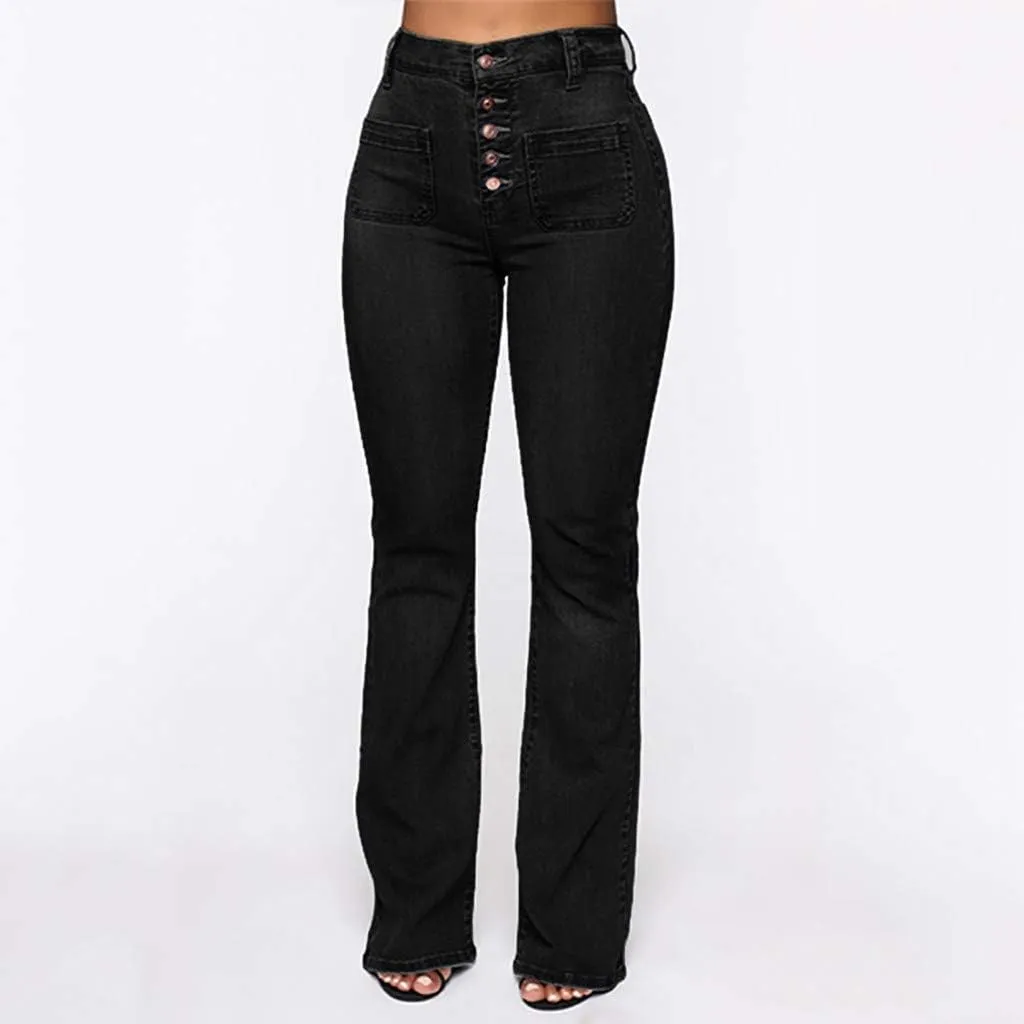 Straight Leg Jeans for Women Jeans Poket Pants Mid Casual Denim Lace Women's Jeans Straight Leg Jeans for Women