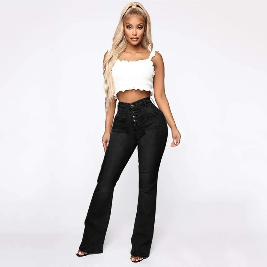 Straight Leg Jeans for Women Jeans Poket Pants Mid Casual Denim Lace Women's Jeans Straight Leg Jeans for Women
