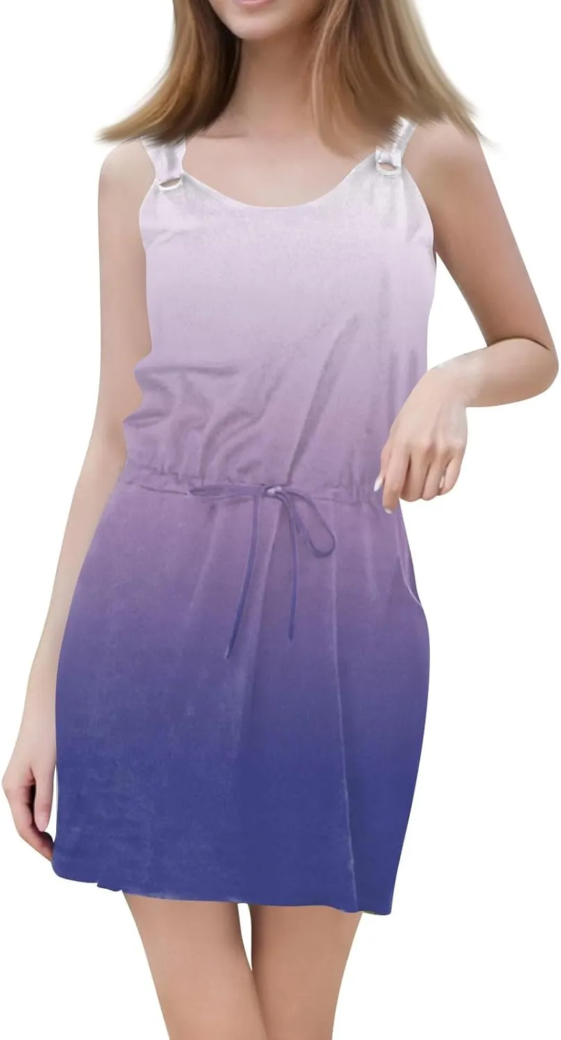 Summer Dresses for Women 2025 Sundresses Sleeveless Beach Casual Loose Tank Boho Sun Dresses.