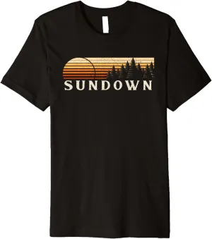 Sundown, MO Vintage Evergreen Sunset Eighties Retro Premium T-Shirt