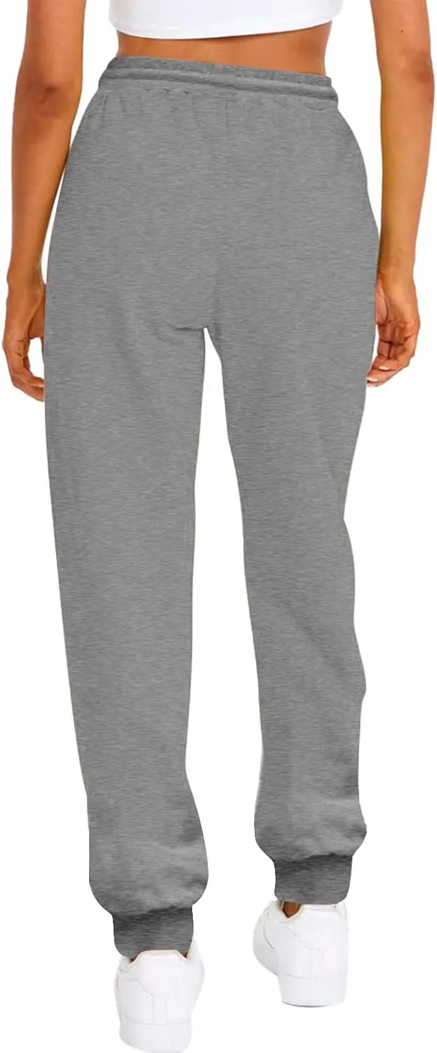 Sweatpants for Tall Women Drawstring High Waist Lounge Jogger Pants Solid Color Baggy Lightweight Comfy Trousers with Pocket