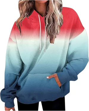 Sweatshirts for Women y2k Tie Dye Hoodie Drop Oversized Pullover Hoody Tops with Pocket Aesthetic Clothes