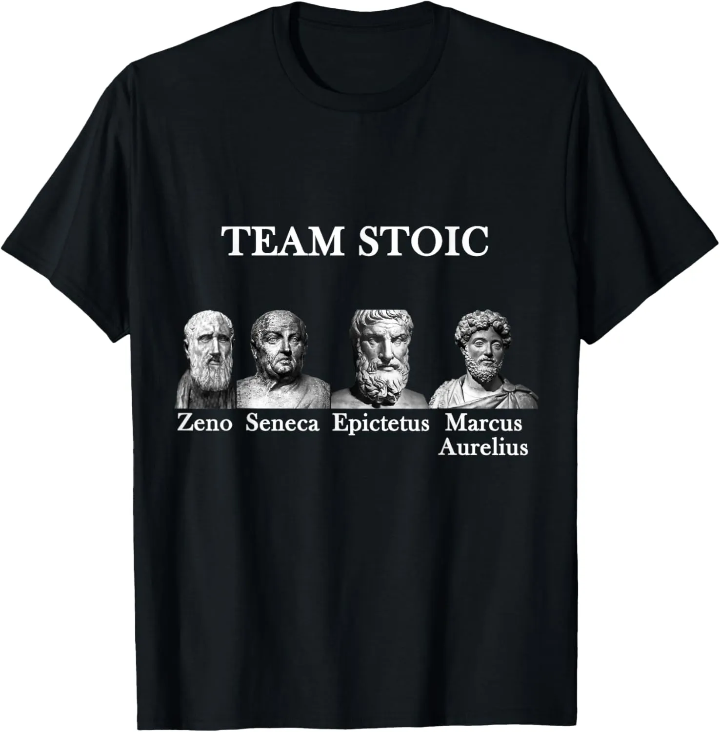 Team Stoic Famous Icons Of Stoicism Philosophy T-Shirt