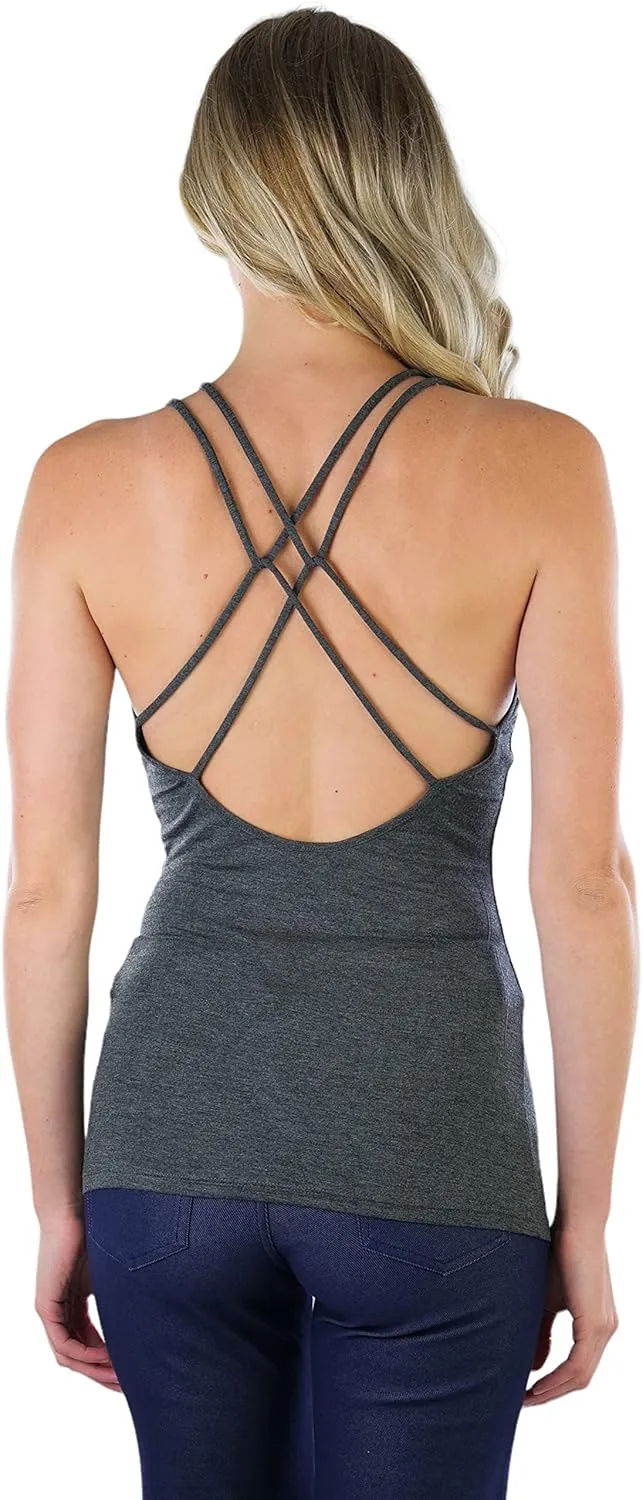 ToBeInStyle Womens Unique Open Back Design Tops Tank Shirt