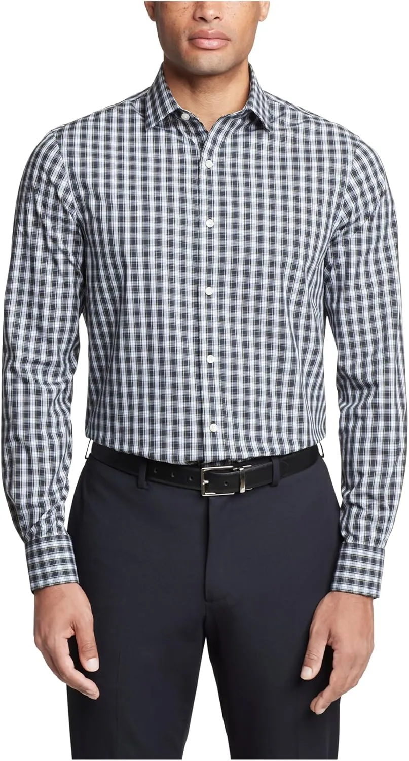 Tommy Hilfiger Men's Dress Shirt Regular Fit Stretch Twill