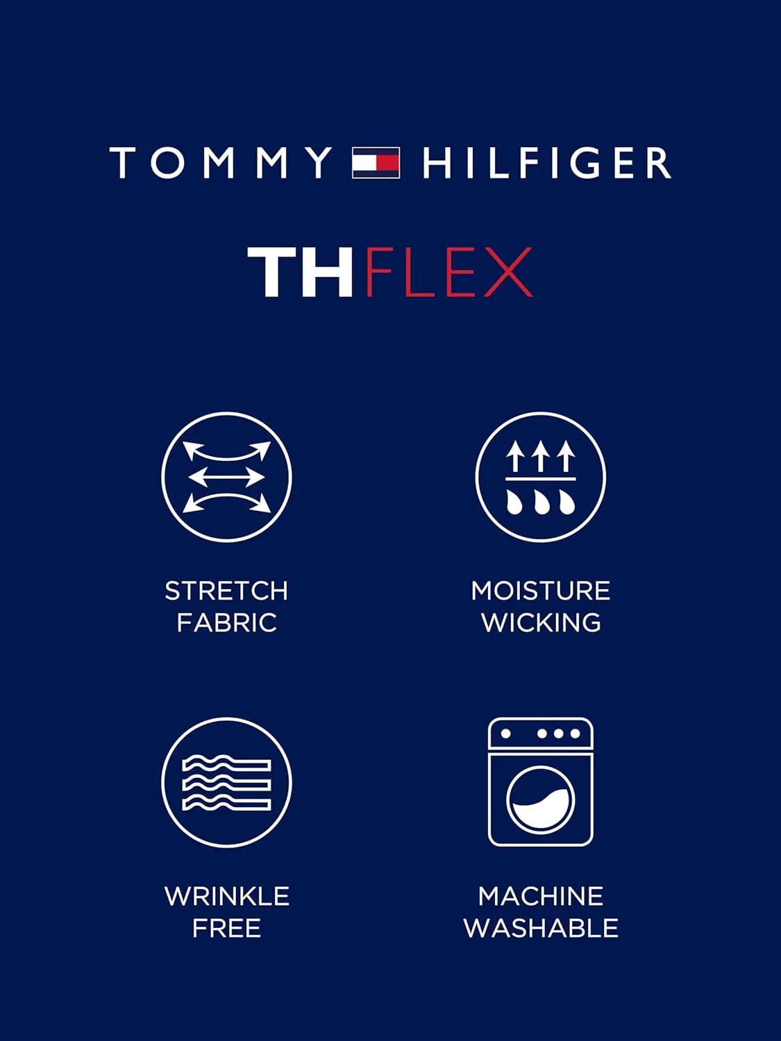 Tommy Hilfiger Men's Dress Shirt Regular Fit Stretch Twill