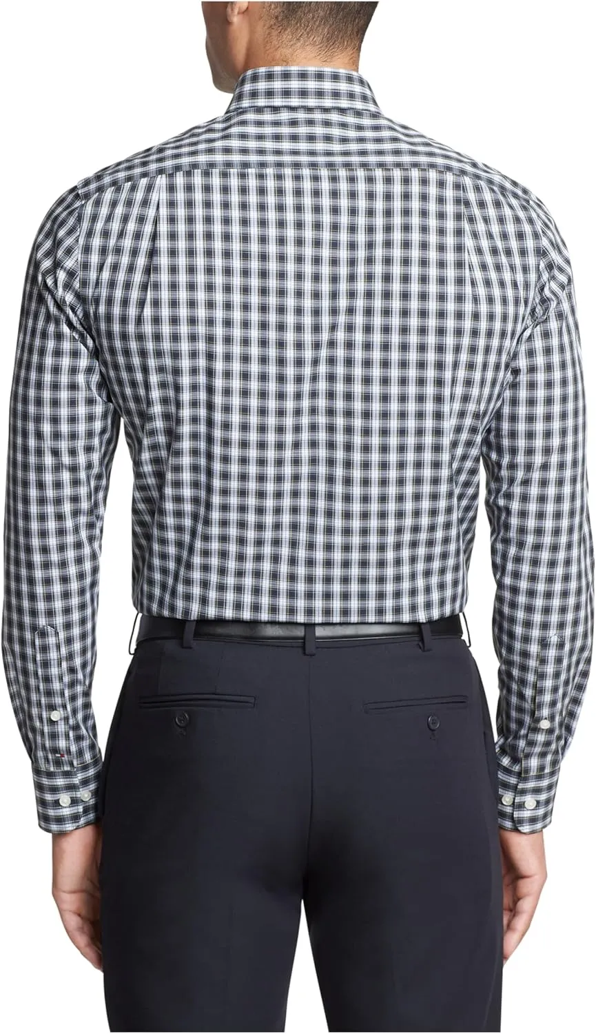 Tommy Hilfiger Men's Dress Shirt Regular Fit Stretch Twill