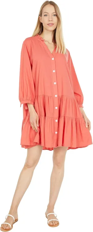 Tommy Hilfiger Women's Long Sleeve Button Front Shirt Dress