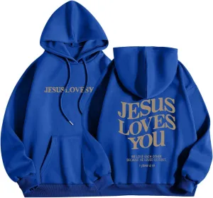 Trust in The Lord Christian Bible Verse Hoodie Jesus Saves Faith Sweatshirt Loose Pullover Harajuku Streetwear