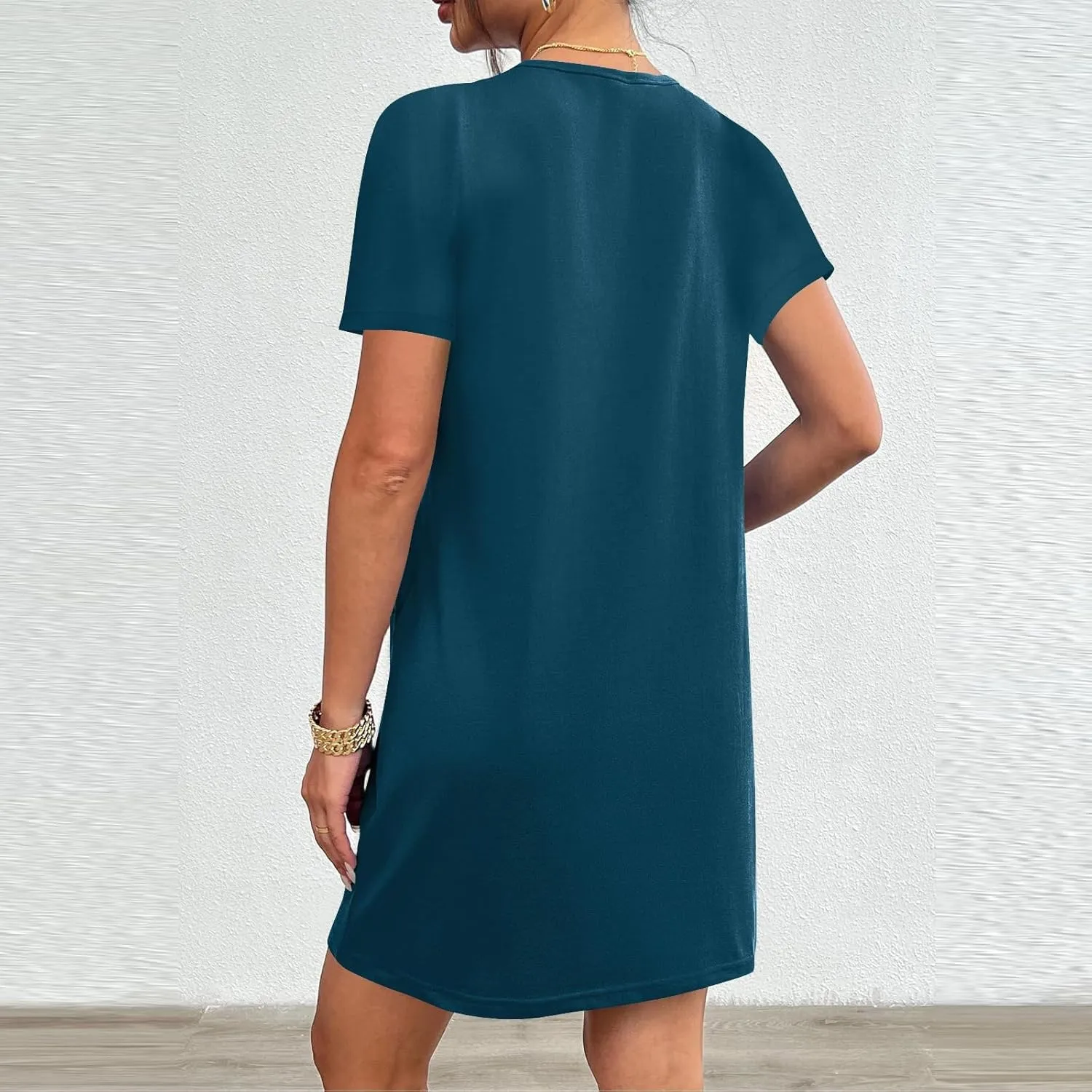 Tshirt Dress Women Casual Summer Beach Vacation Short Sleeve Shift Mini Dress with Pockets Boho Cruise Short Dresses