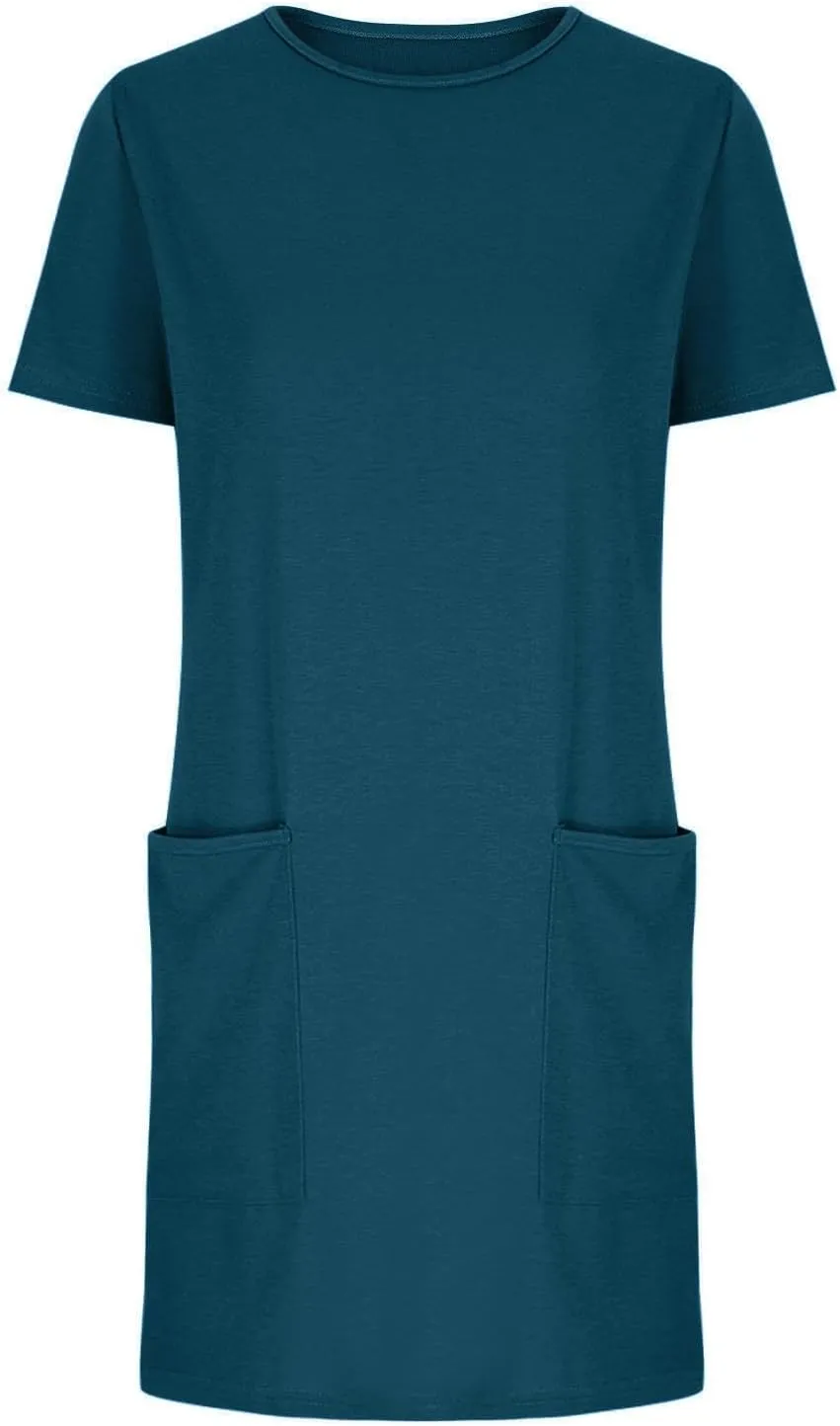 Tshirt Dress Women Casual Summer Beach Vacation Short Sleeve Shift Mini Dress with Pockets Boho Cruise Short Dresses