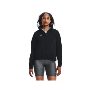 Under Armour Womens Rival Fleece ½ Zip Sweatshirt Black/White
