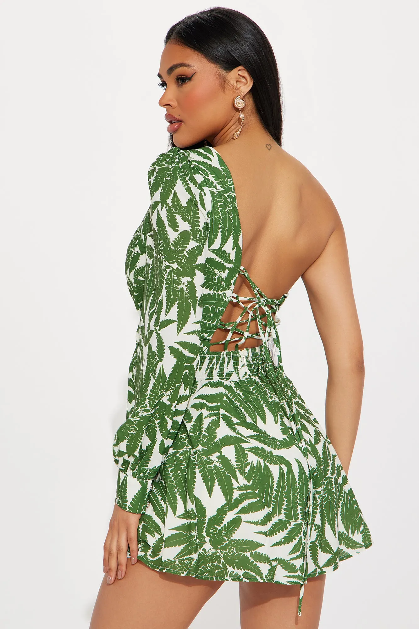 Vacation Calls Tropical Romper - Green