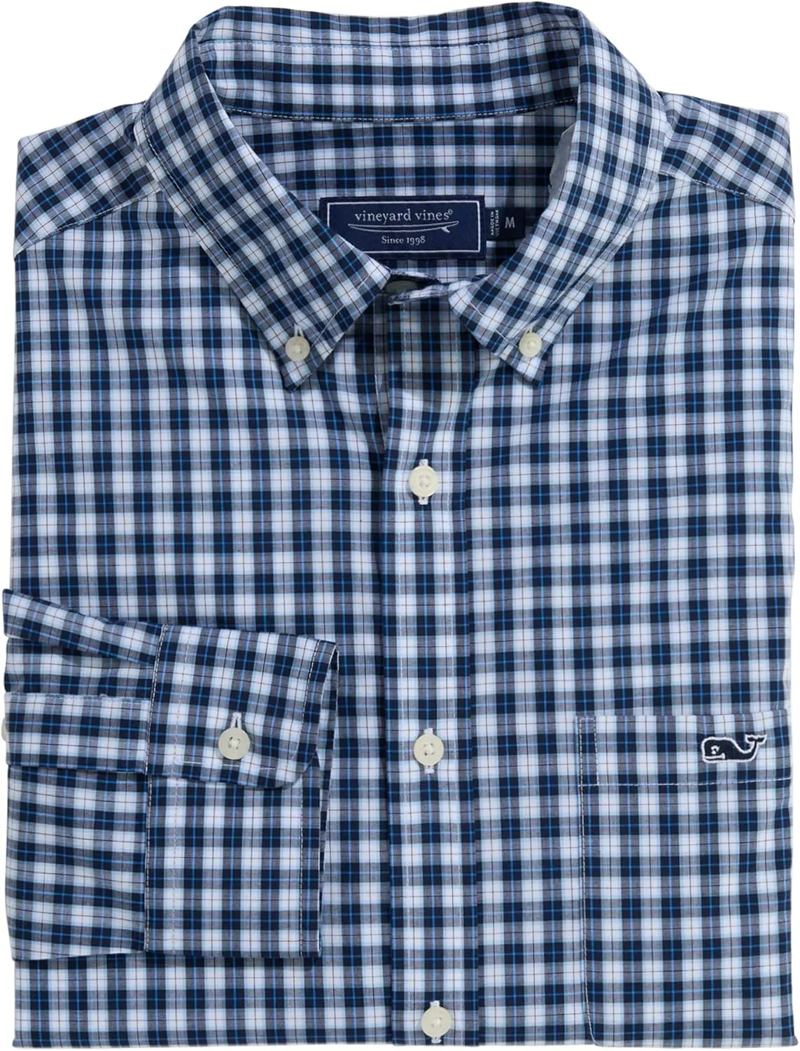 vineyard vines Men's Tobago Check Perfect Wash Poplin Shirt