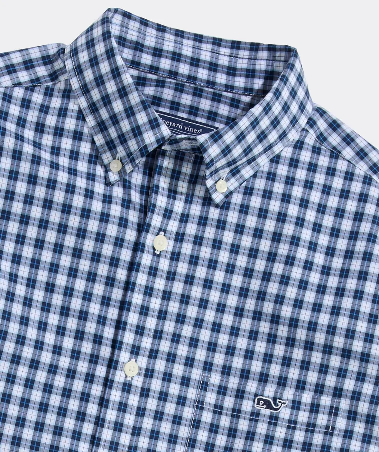vineyard vines Men's Tobago Check Perfect Wash Poplin Shirt