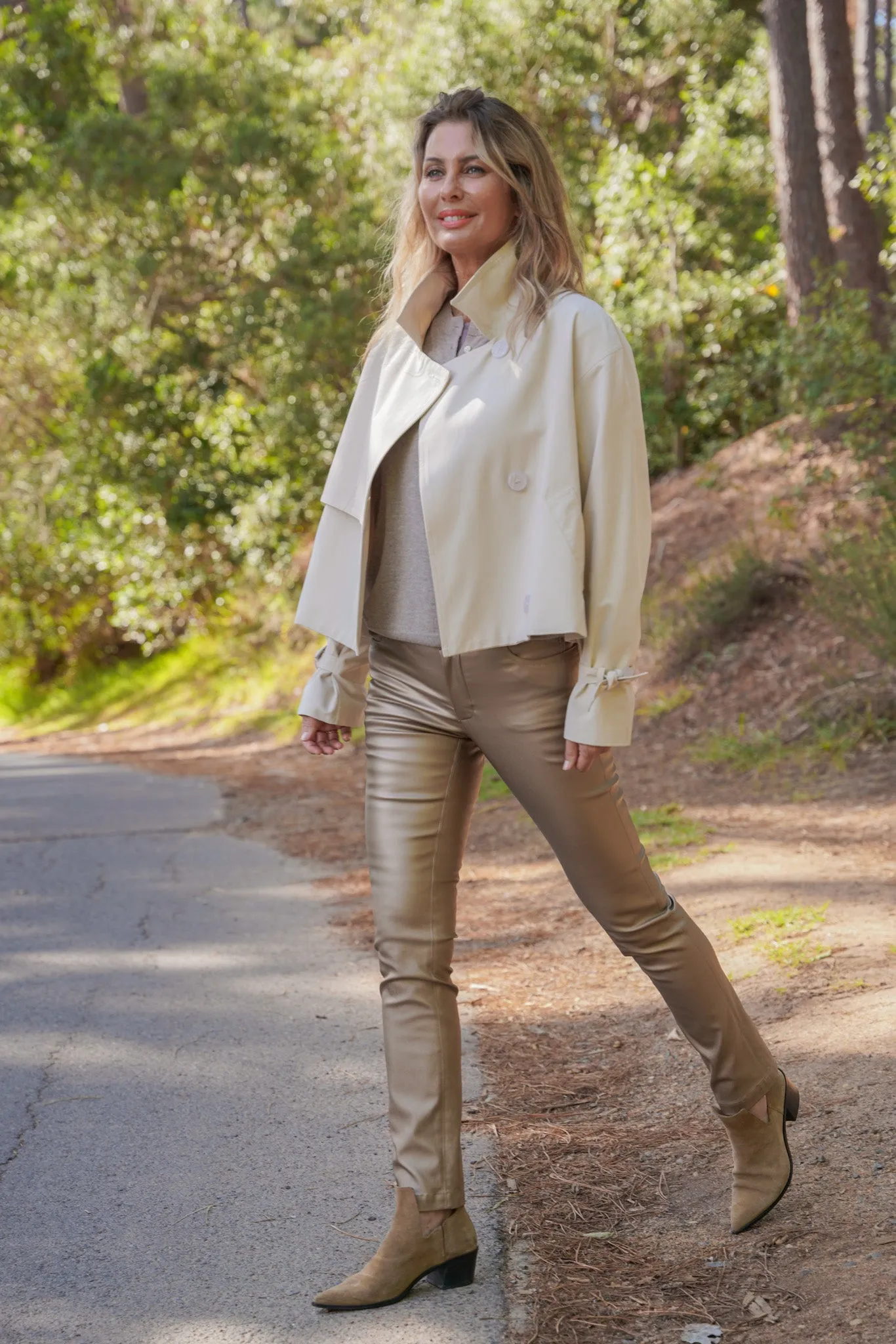 Waxed Gold Pants