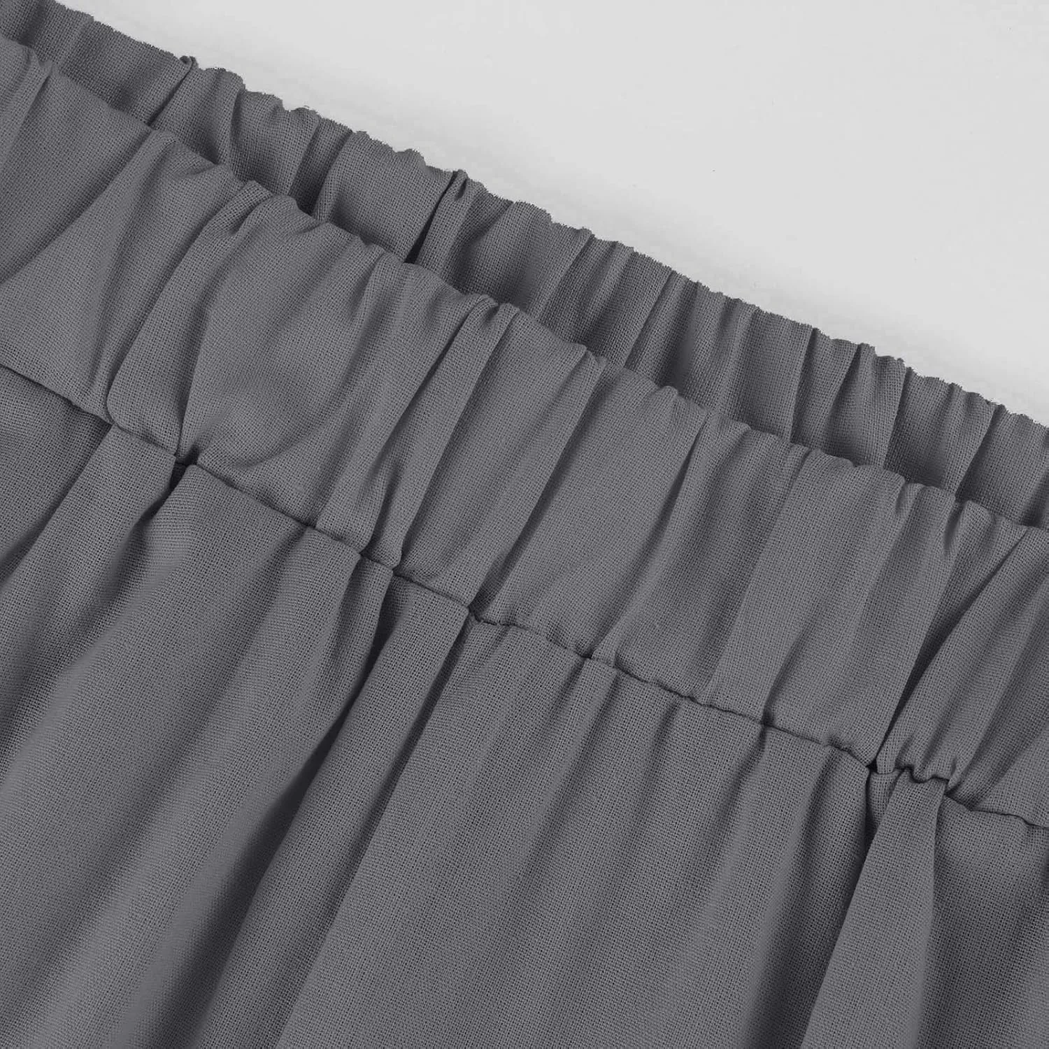 Wide Leg Linen Pants for Women Plus Size Cropped Linen Pants Casual Summer Elastic High Waisted Lounge Pants