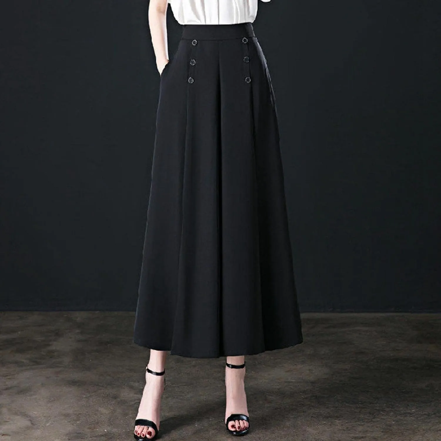 Wide Leg Pants for Women Spring Summer Work Pants Long Palazzo Pants High Waist Trousers
