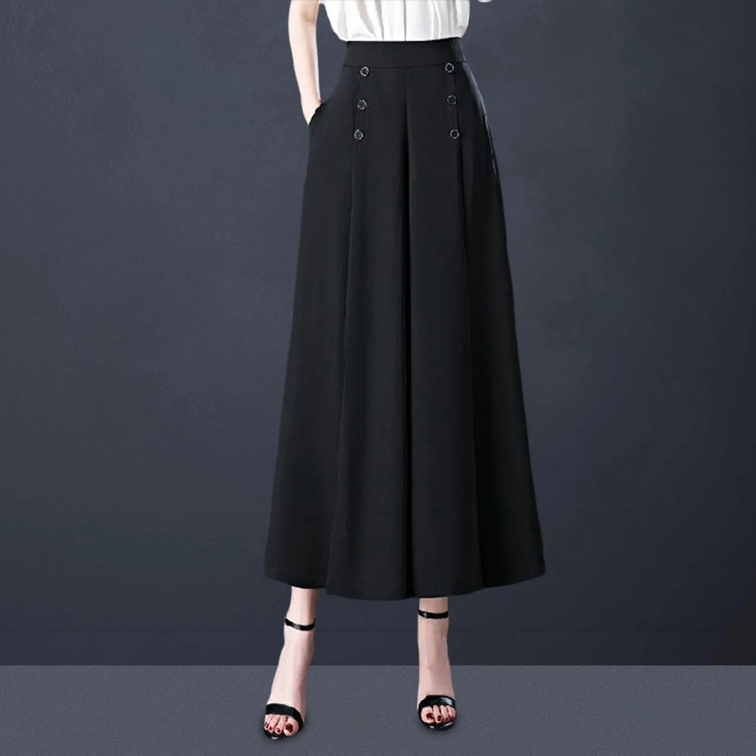 Wide Leg Pants for Women Spring Summer Work Pants Long Palazzo Pants High Waist Trousers