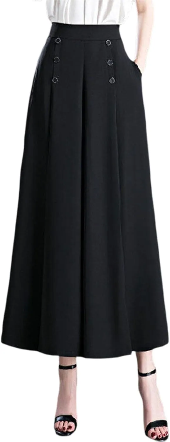 Wide Leg Pants for Women Spring Summer Work Pants Long Palazzo Pants High Waist Trousers