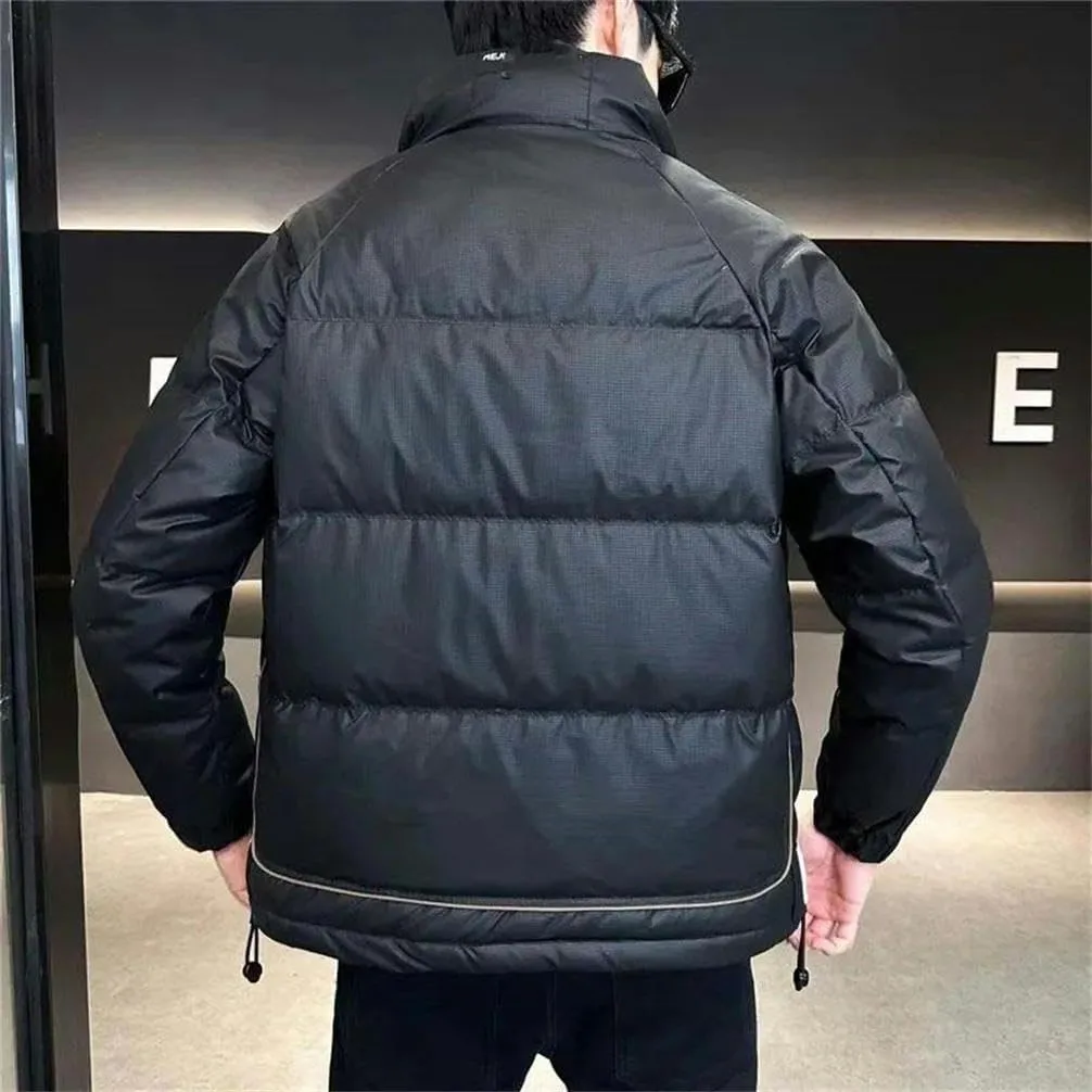 Winter Down Jacket Men's Lightweight Removable Hooded Warm Jacket Men's Casual proof Jacket Snow Jacket Solid Color