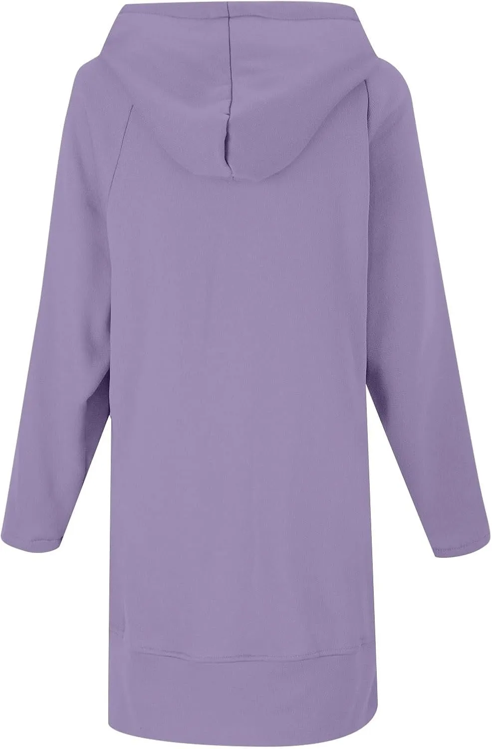 Women Hooded Sweatshirt Dress The Warmy Oversized Hoodie Dress Casual Drawstring Long Sweatshirt Trendy Split Hem Tops