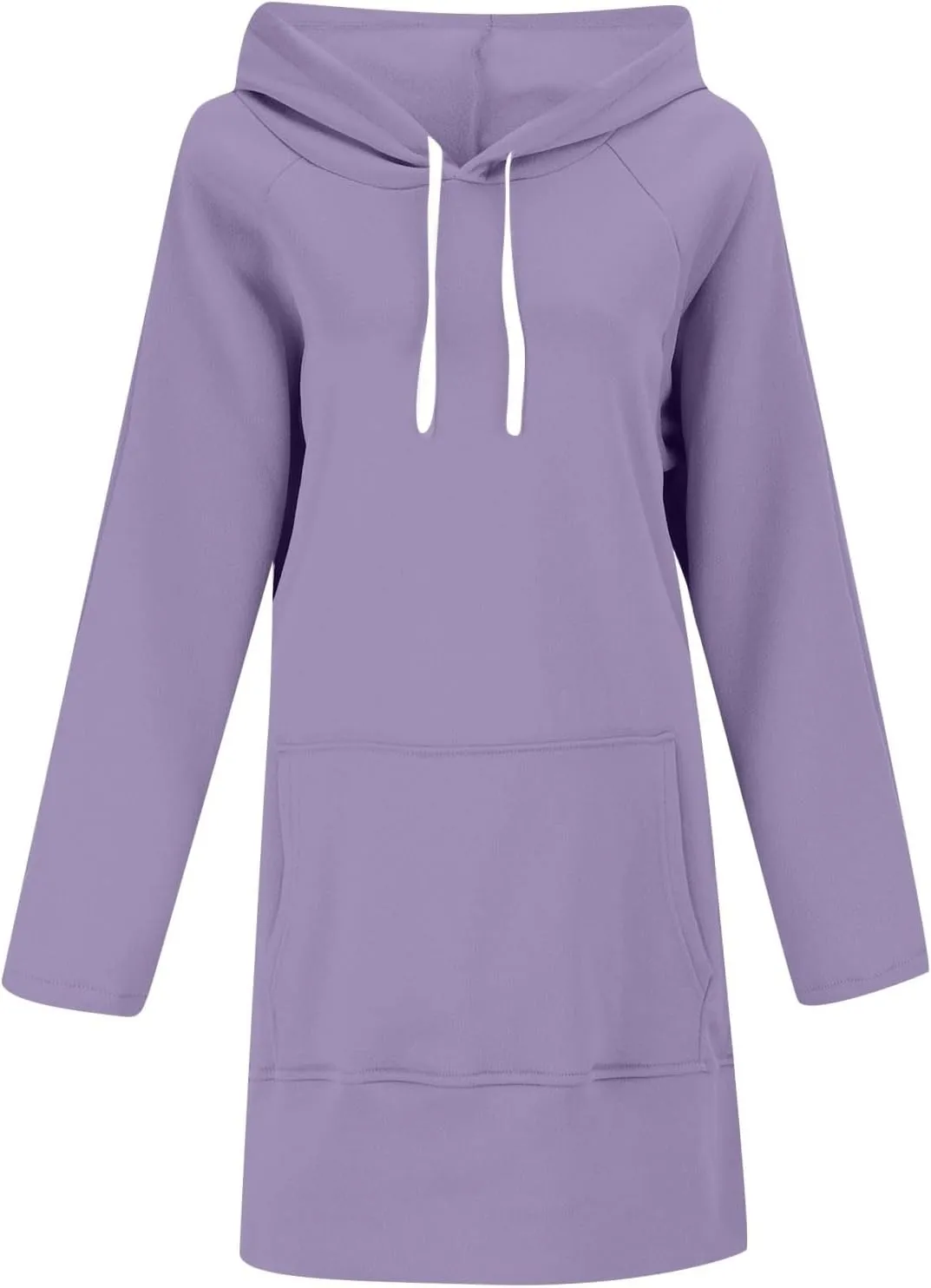 Women Hooded Sweatshirt Dress The Warmy Oversized Hoodie Dress Casual Drawstring Long Sweatshirt Trendy Split Hem Tops