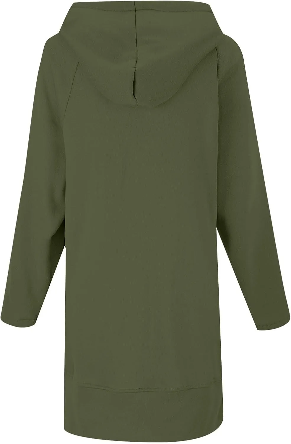 Women Hooded Sweatshirt Dress The Warmy Oversized Hoodie Dress Casual Drawstring Long Sweatshirt Trendy Split Hem Tops