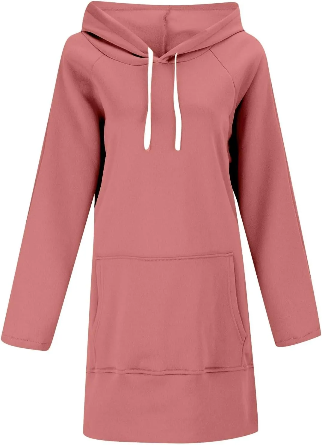Women Hooded Sweatshirt Dress The Warmy Oversized Hoodie Dress Casual Drawstring Long Sweatshirt Trendy Split Hem Tops