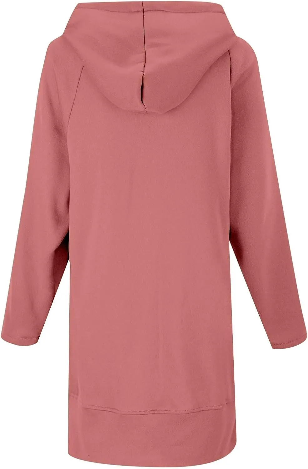 Women Hooded Sweatshirt Dress The Warmy Oversized Hoodie Dress Casual Drawstring Long Sweatshirt Trendy Split Hem Tops