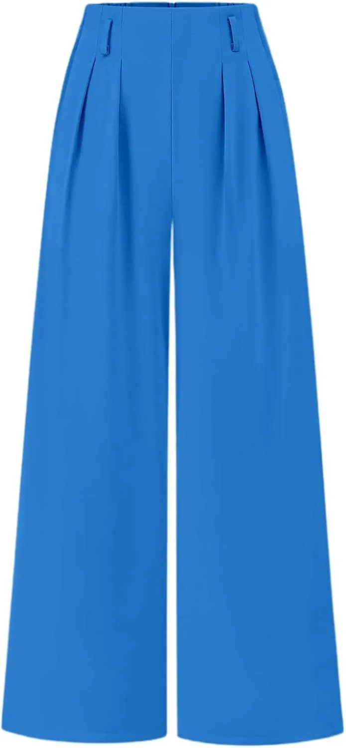 Women Linen Pants Linen Pants Women Loose High Waist Boho Wide Leg Cropped Palazzo Beach Summer Outfits Trendy