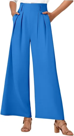 Women Linen Pants Linen Pants Women Loose High Waist Boho Wide Leg Cropped Palazzo Beach Summer Outfits Trendy