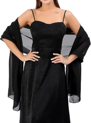 Women Soft Shawls and Wraps for Evening Dresses Silky Sheer Chiffon Scarves Pashmina for Wedding Bridesmaid Party