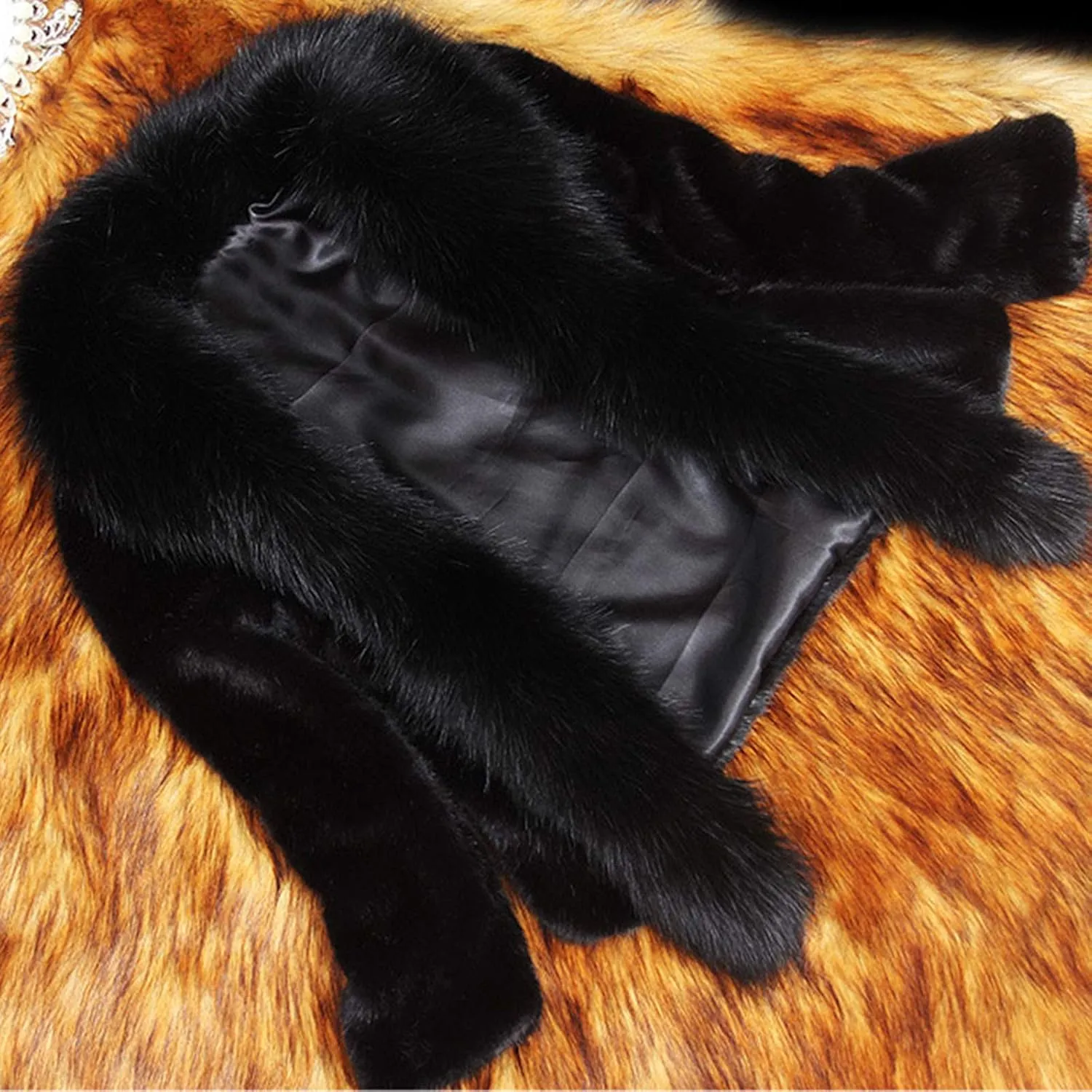 Women Winter Coat with Faux Fur Collar Winter Warm Cropped Jacket Fashion Casual Cardigan Fluffy Shaggy Outwear