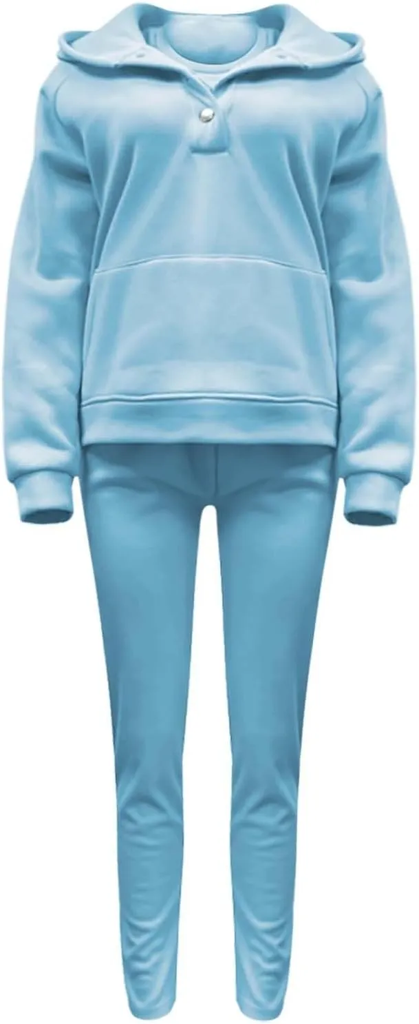 Womens 3 Piece Sports Outfits Lounge Hoodie Sweatsuit Sets Oversized Sweatshirt Baggy Fall Slim Trousers Vest Sweatpants