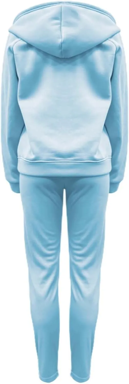 Womens 3 Piece Sports Outfits Lounge Hoodie Sweatsuit Sets Oversized Sweatshirt Baggy Fall Slim Trousers Vest Sweatpants