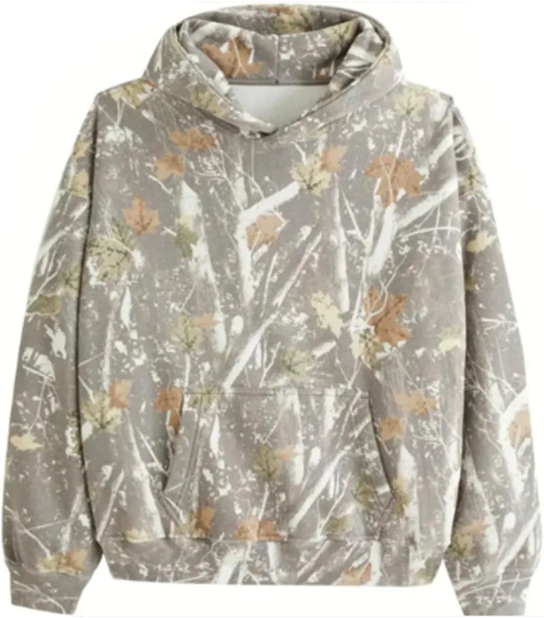 Womens Camo Hoodies Maple Leaf Print Oversized Hooded Sweatshirt Y2K Trendy Hoodie Casual Pullover Fall Spring Clothes