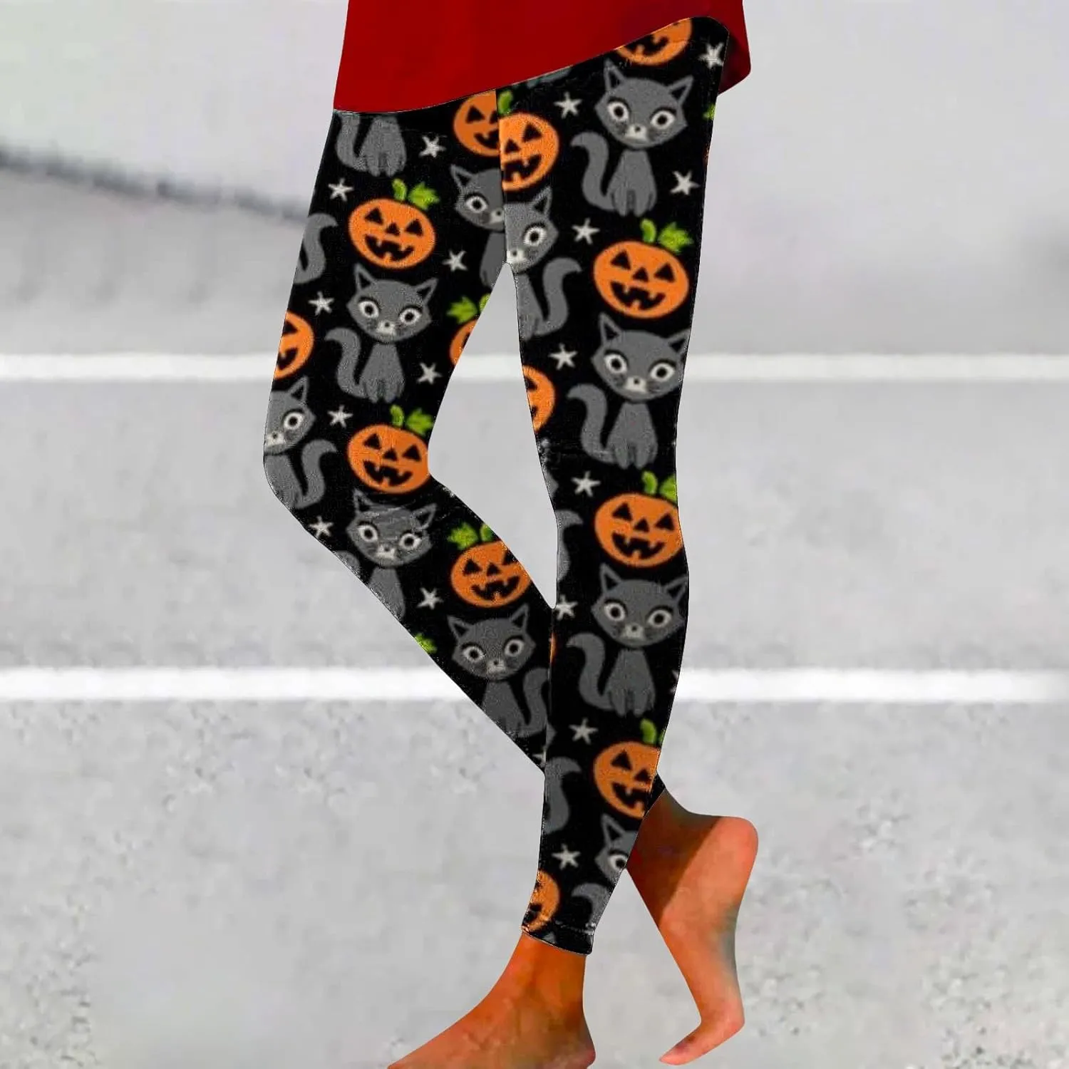 Womens Capris Summer Print Yoga Leggings High Waisted Sweatpants Running Sweatpants Casual Womens Lightweight Pants