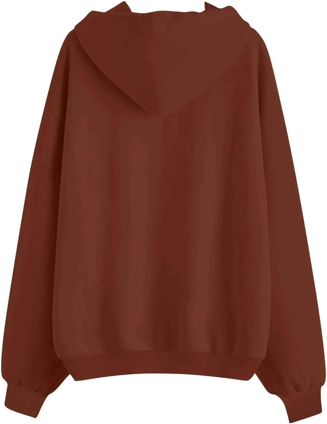 Womens Casual Full Zip Up Hoodies Oversized Long Sleeve Solid Sweatshirts Fall Trendy Comfy Loose Jacket with Pockets