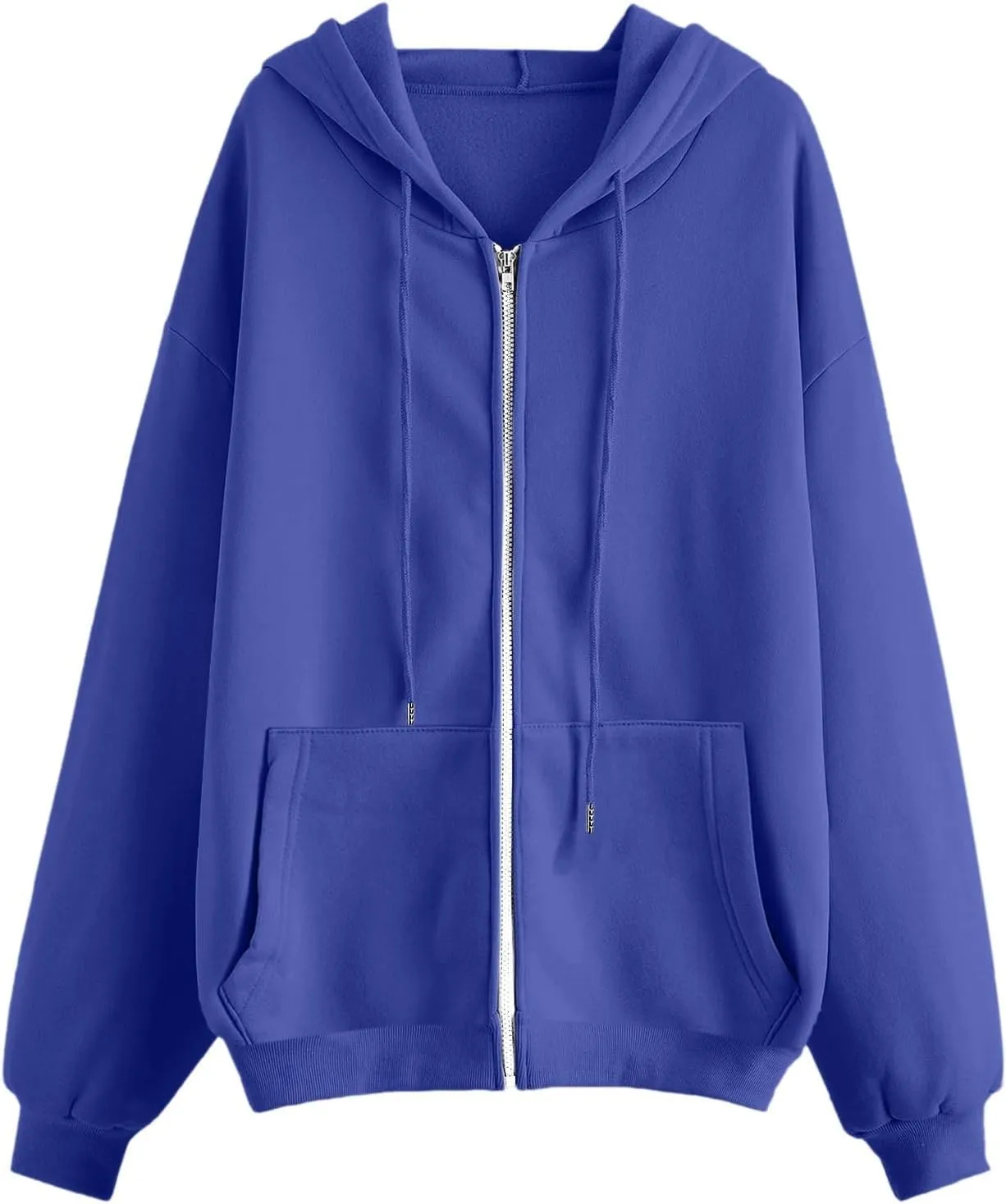 Women's Drawstring Zip Up Cute Hoodies Fall Jacket Oversized Casual Sweatshirts with Pocket 2025 Trendy