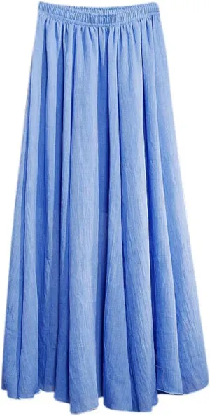 Women's Lightweight Skirts High Waisted Comfort A Line Skirt Stretch Summer Skirt Casual Cozy Pure Boho Skirts