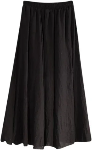 Women's Lightweight Skirts High Waisted Comfort A Line Skirt Stretch Summer Skirt Casual Cozy Pure Boho Skirts