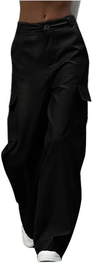 Women's Pocket High Waist Workwear Pants Casual Versatile Pants Lightweight Casual