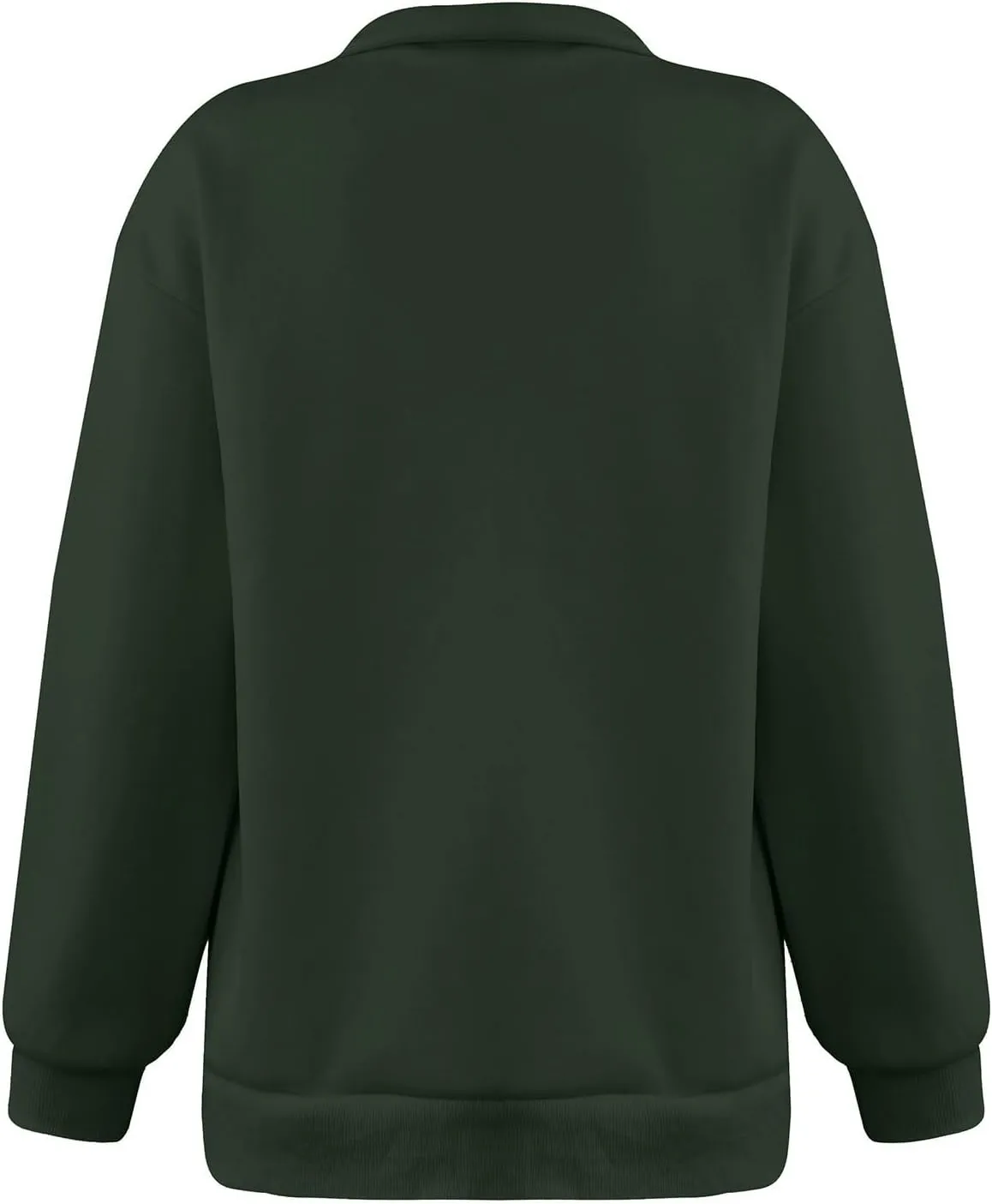 Womens Quarter Zip Trendy Sweatshirts Plain Oversized Long Sleeve Loose Fit Casual Pullover Tops Fall Y2K Clothes