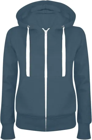 Womens Zip Up Hoodies Fleece Jacket Long Aleeve Full Zipper Sweatshirt Cardigan Casual Y2k Sweater Fall Outfits